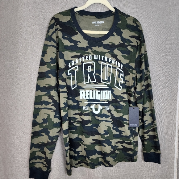 True Religion shirts size 2X-Large Long spleeves color camouflage - Picture 5 of 8